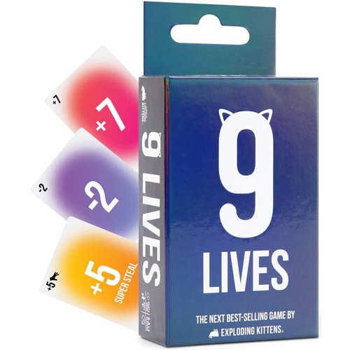 3!EKNILICORE6 9 Lives Party Card Game published by Exploding Kittens