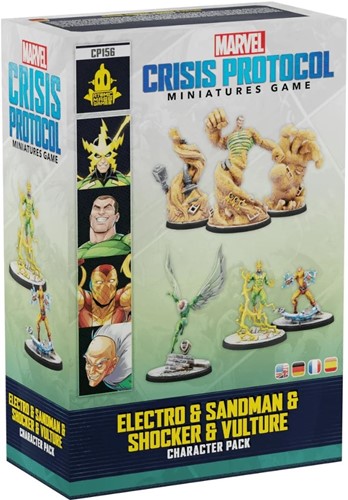 FFGCP156 Marvel Crisis Protocol Miniatures Game: Electro And Sandman And Shocker And Vulture Pack published by Fantasy Flight Games