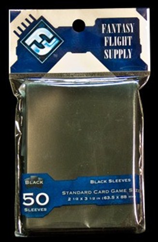 FFGFFS27S 50 x Black Standard Card Sleeves 63.5mm x 88mm (FFG) published by Fantasy Flight Games