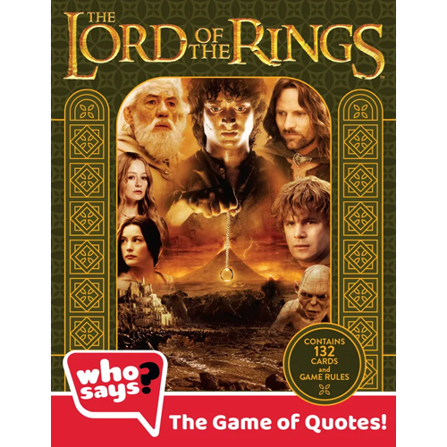 3!FFGMBGWHO0301 Who Says The Lord of the Rings Card Game published by Moodbox Games