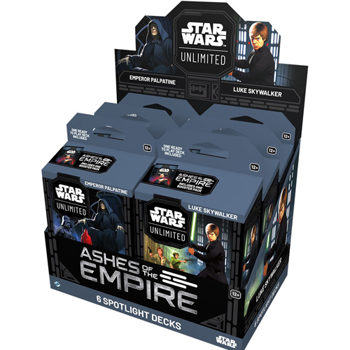 2!FFGSWH0810 Star Wars: Unlimited Ashes Of The Empire Spotlight Deck Display published by Fantasy Flight Games