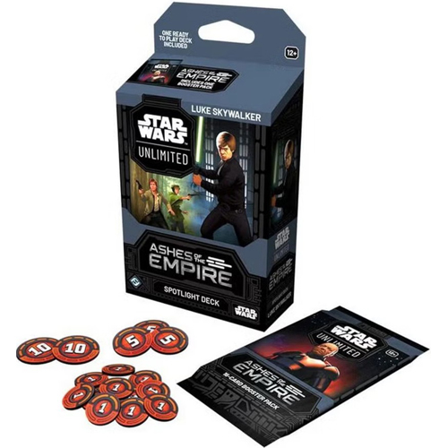 2!FFGSWH0810S1 Star Wars: Unlimited Ashes Of The Empire Luke Spotlight Deck published by Fantasy Flight Games