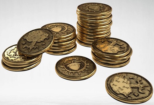 FFN1500 Bardwood Grove Board Game: Metal Coins published by Final Frontier Games