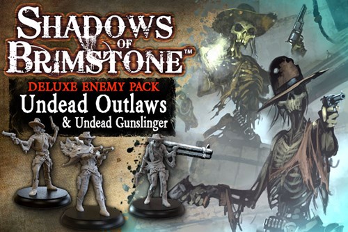 FFP07DE05 Shadows Of Brimstone Board Game: Undead Outlaws Deluxe Enemy Pack published by Flying Frog Productions
