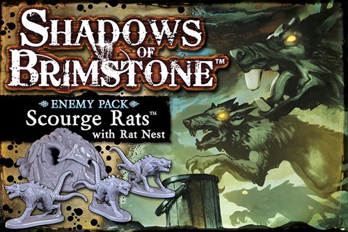 FFP07E12 Shadows Of Brimstone Board Game: Scourge Rats Enemy Pack published by Flying Frog Productions