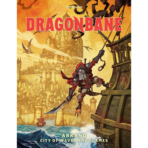 1!FLFDGB019 Dragonbane RPG: Arkand - City Of Waves And Flames published by Free League Publishing