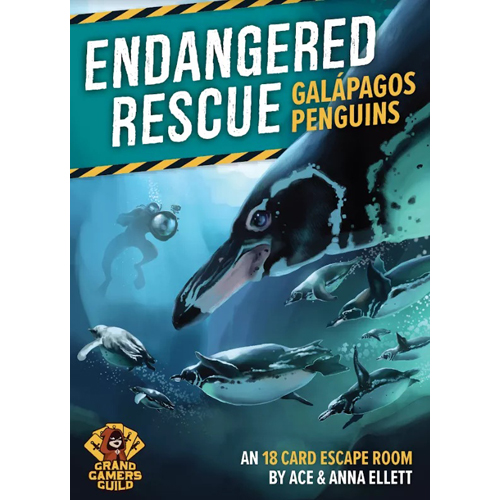 1!GGDER01 Endangered Rescue Card Game #1: Galapagos Penguins published by Grand Gamers Guild