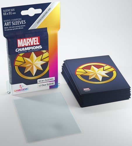 Marvel Champions LCG: 50 x Captain Marvel Art Sleeves (Gamegenic)