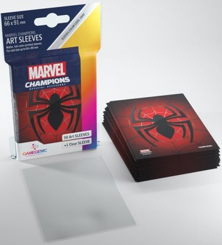 GGS10093ML Marvel Champions LCG: 50 x Spider Man Art Sleeves (Gamegenic) published by Gamegenic