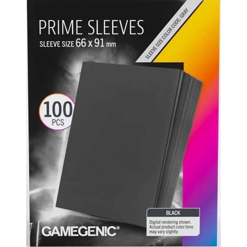 2!GGS10136ML 100 x Black Prime Sleeves 63.5mm x 88mm (Gamegenic) published by Gamegenic