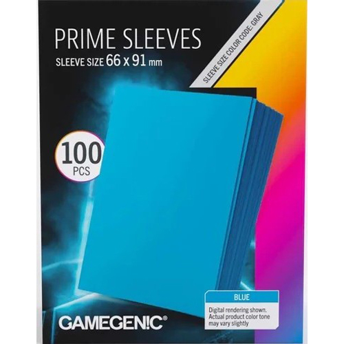 3!GGS10137ML 100 x Blue Prime Sleeves 63.5mm x 88mm (Gamegenic) published by Gamegenic