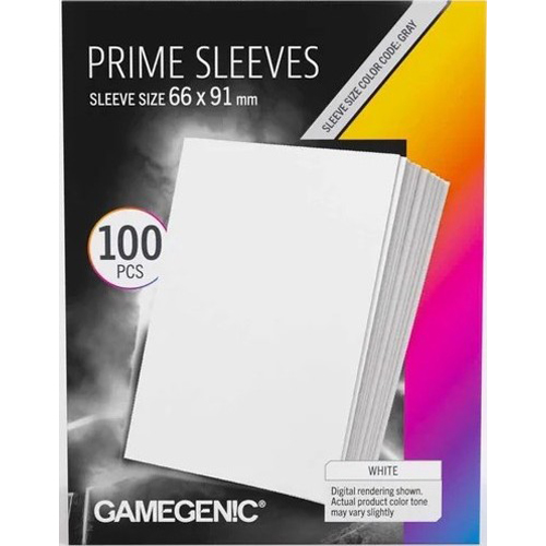 2!GGS10140ML 100 x White Prime Sleeves 63.5mm x 88mm (Gamegenic) published by Gamegenic