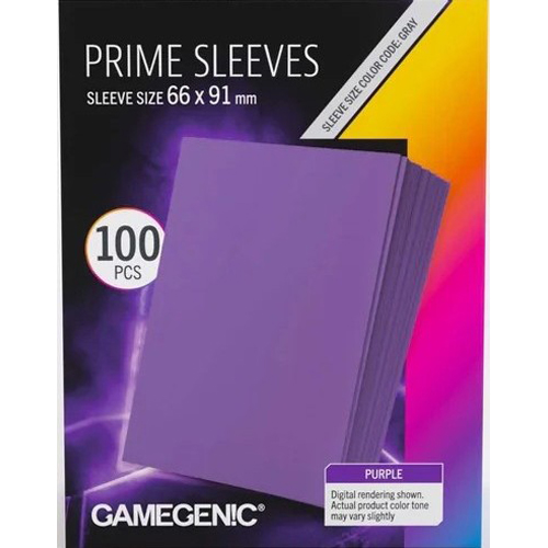 3!GGS10141ML 100 x Purple Prime Sleeves 63.5mm x 88mm (Gamegenic) published by Gamegenic