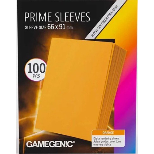 2!GGS10144ML 100 x Orange Prime Sleeves 63.5mm x 88mm (Gamegenic) published by Gamegenic