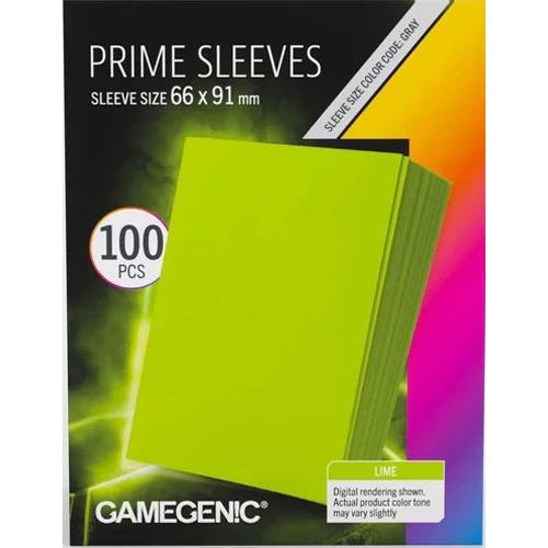 2!GGS10145ML 100 x Lime Prime Sleeves 63.5mm x 88mm (Gamegenic) published by Gamegenic
