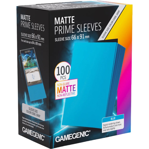 2!GGS10149ML 100 x Blue Matte Prime Sleeves 63.5mm x 88mm (Gamegenic) published by Gamegenic