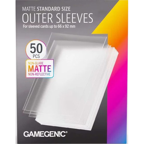 3!GGS10174ML 50 x Matte Outer Sleeves Standard Size 63.5mm x 88mm (Gamegenic) published by Gamegenic