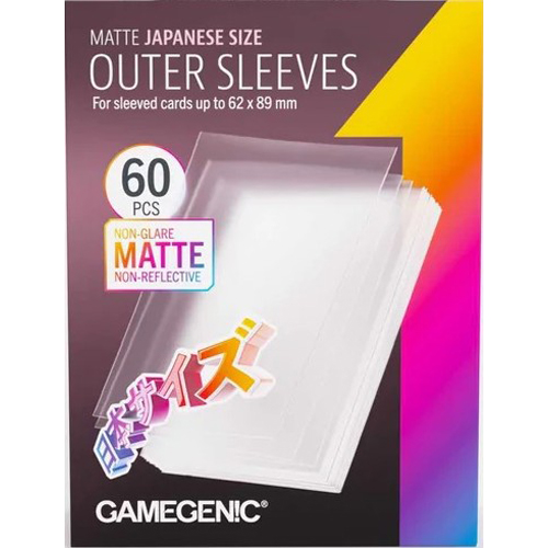 3!GGS10175ML 60 x Matte Outer Sleeves Japanese Size 62mm x 89mm (Gamegenic) published by Gamegenic