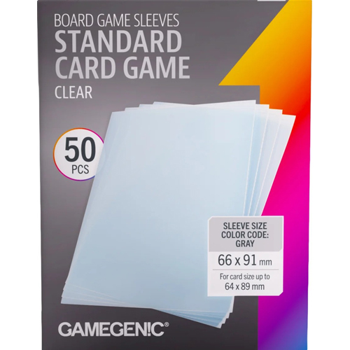 2!GGS10180ML 50 x Board Game Sleeves Standard Card Game Clear 63.5mm x 88mm (Gamegenic) published by Gamegenic