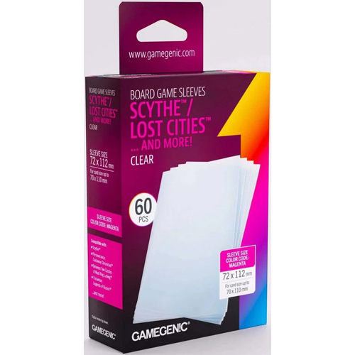 3!GGS10186ML 100 x Board Game Sleeves Scythe Clear 70mm x 110mm (Gamegenic) published by Gamegenic