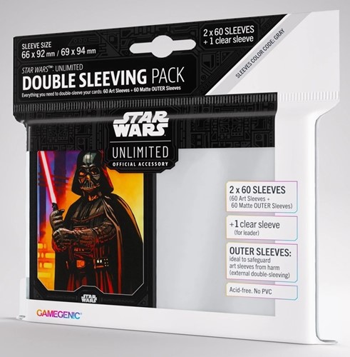GGS15033ML Star Wars: Unlimited Art Double Sleeve Pack - Darth Vader published by Gamegenic