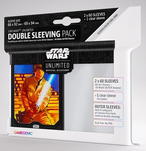 GGS15034ML Star Wars: Unlimited Art Double Sleeve Pack - Luke Skywalker published by Gamegenic