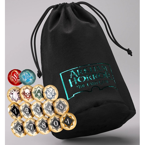 2!GGS60178ML Gamegenic Arkham Horror: Chaos Tokens And Token Bag published by Gamegenic