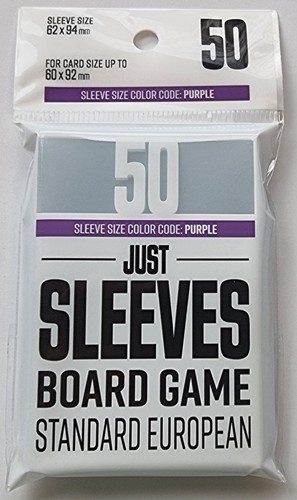 2!GGX10022ML 50 x Just Standard European Card Game Sleeves 62mm x 94mm (Gamegenic) published by Gamegenic