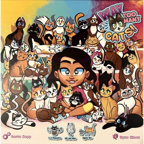 GIR11000 Way Too Many Cats Board Game published by Weird Giraffe Games