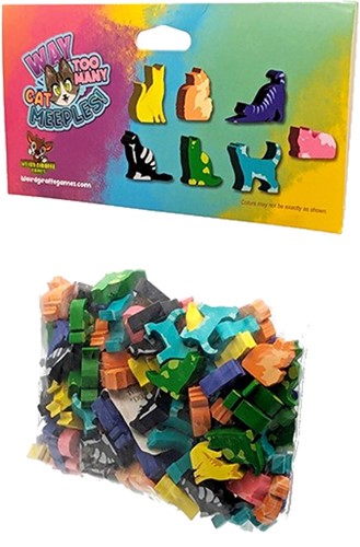 2!GIR11011 Way Too Many Cats Board Game: Meeples published by Weird Giraffe Games