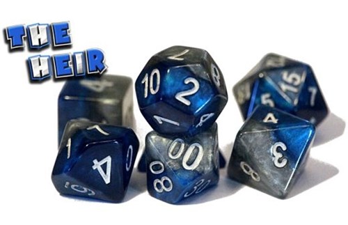 2!GKG239 Halfsies Dice: The Heir (Polyhedral 7 Set) published by Gate Keeper Games