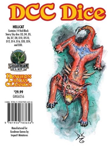 GMG6056 Dungeon Crawl Classics RPG: Hellcat Dice published by Goodman Games
