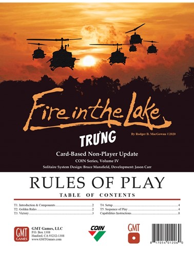 Fire In The Lake Board Game: Tru'ng Bot Update Pack
