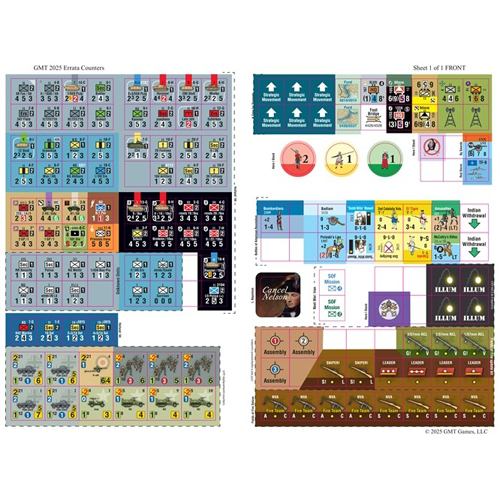 2!GMT232025 GMT 2025 Replacement Countersheet published by GMT Games