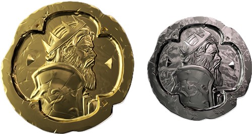 3!GQSKGDOILUX Dungeons Of Infinity Board Game: Lux Armiger Coin Set published by Sky Kingdom Games