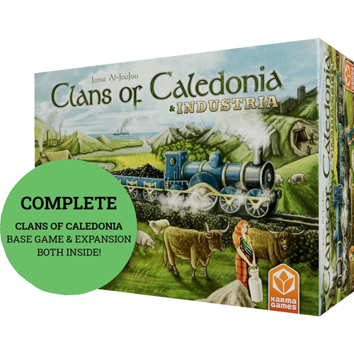 2!KARCOCBND Clans Of Caledonia Board Game: Industria Bundle (Core + Exp) published by Karma Games