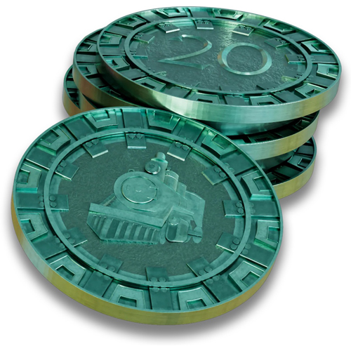 2!KARCOCINDCOIN Clans Of Caledonia Board Game: 12 Industria Coins published by Karma Games