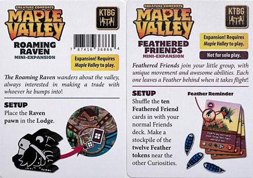 Maple Valley Board Game: Roaming Raven And Feathered Friends Mini Expansion