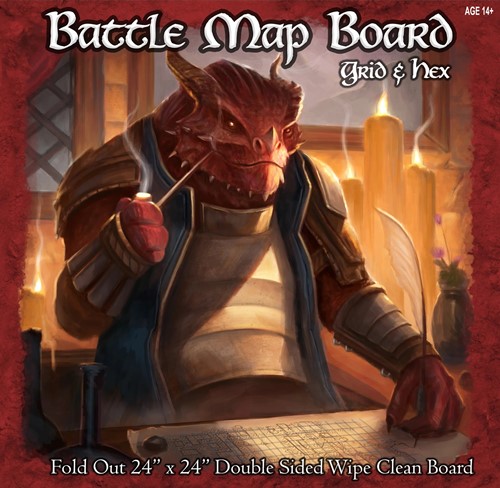 LOKEBM030 Battle Map Board: Grid And Hex published by Loke Battle Mats