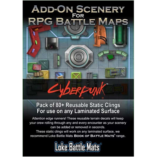 2!LOKEBM063 Battle Maps: Add-On Scenery: Cyberpunk published by Loke Battle Mats