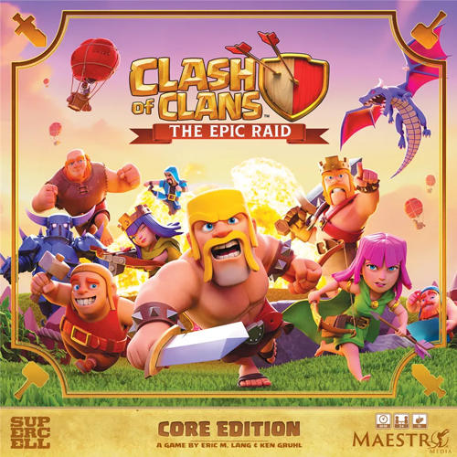 3!MAEMMCLASHRAID01 Clash of Clans: The Epic Raid Board Game - Core Edition published by Maestro Media