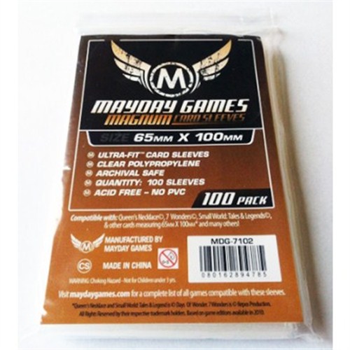 2!MDG7102 Mayday Magnum Ultra Fit 100 Card Sleeves 65mm x 100mm published by Mayday Games