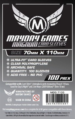 Mayday Magnum 100 Card Sleeves 70mm x 110mm