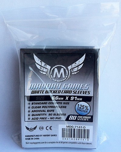 2!MDG7141D 80 x Grey Card Sleeves 63.5mm x 88mm (Mayday Premium) published by Mayday Games