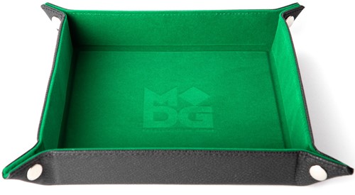 MET535 Fold Up Velvet Dice Tray: Green published by Metallic Dice Games