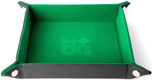 Fold Up Velvet Dice Tray: Green