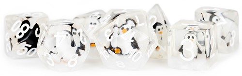 MET741 Resin Poly Dice Set: Penguin Dice published by Metallic Dice Games