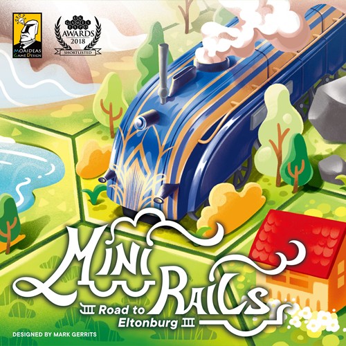 2!MGD1045E Mini Rails Board Game: Road To Eltonburg published by Moaideas Game Design