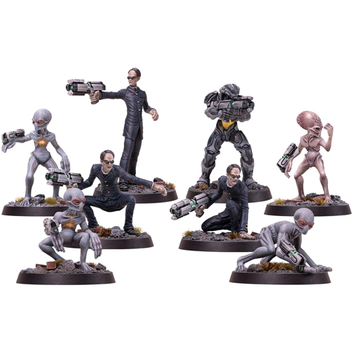 2!MUH084V070 XCOM: The Miniatures Game - Aliens 1 (Plastic) published by Modiphius