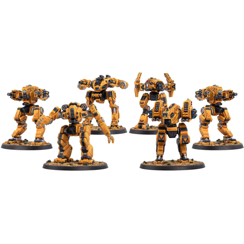 MUH1680105 HardWar Miniatures Game: Aesir Gewehr Hardbots published by Modiphius